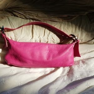 Pink leather bag